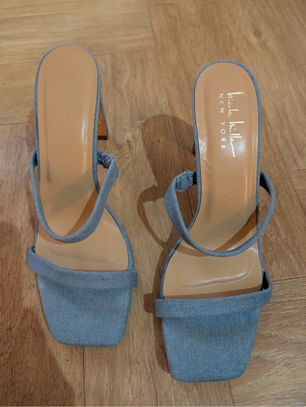 Denim heels